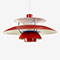 Red PH5 lamp by Poul Henningsen