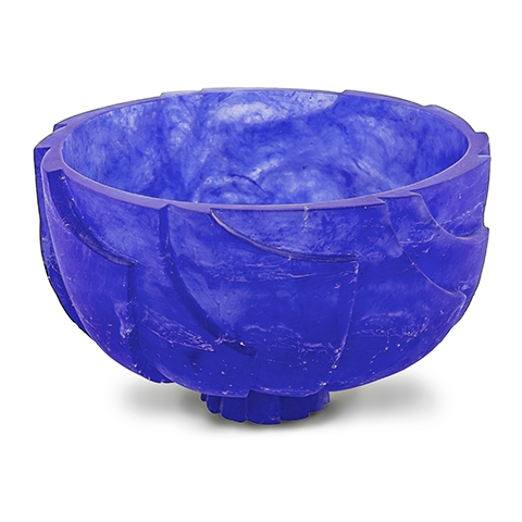 Cast glass Ice Bowl by Ann Robinson
