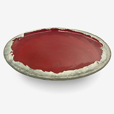 Lava Lake Bowl by Len Castle in Lave Red Glaze