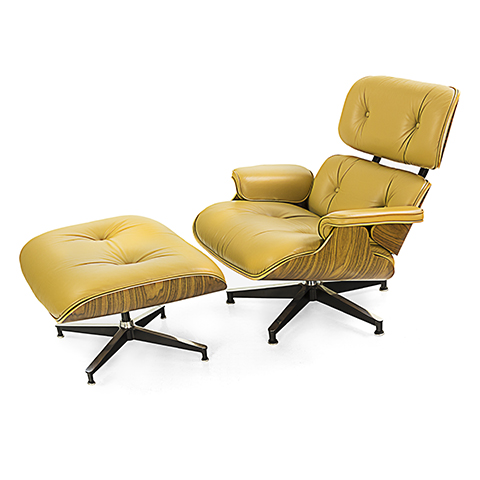 Lounge chair and ottoman by Charles and Ray Eames for Herman Miller