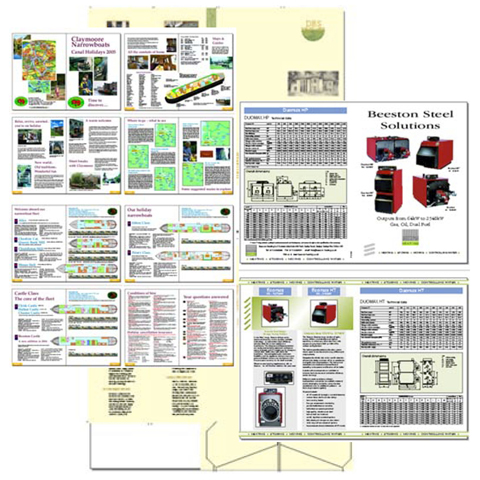Print Designs for Claymore Boating, Beeston Heating and DBS