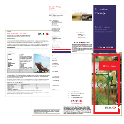 Print Designs for HSBC Bank