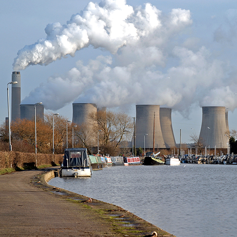 Power station near Sawley Marina
